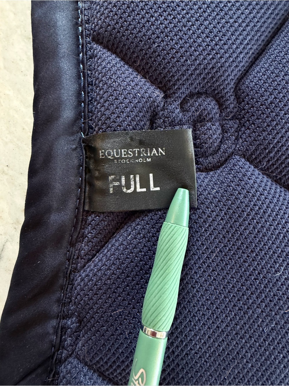 Equestrian Stockholm Midnight Blue Jump Saddle Pad - Full Size - Picture 11 of 13